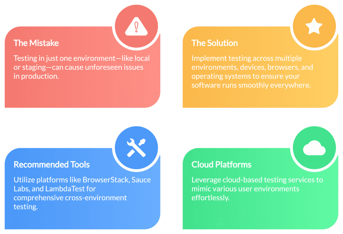 Not Testing Across Different Environments